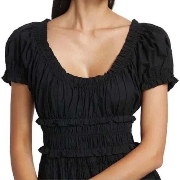 DÔEN Leanne Dress Black XS 100% Organic Cotton - Picture 3 of 15